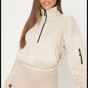 Sand Half Zip Sweater